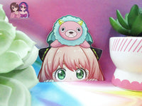 Anya Forger Spy x Family Mr. Chimera 3.5in Kawaii Anime Cute Peeker Peeking Sticker Die-Cut Decal