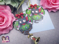 Sakamoto Cat Nichijou Wooden Christmas Ornament (read description) | Comes with a 4x6in Print of the Artwork | No planned restocks