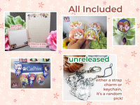 Dragon Maid Merch Bundle - Metal Pin, Magnet Set, Post-it Notes, Notepad, Peekers, and Unreleased Keychain/Charm - While Supplies Last