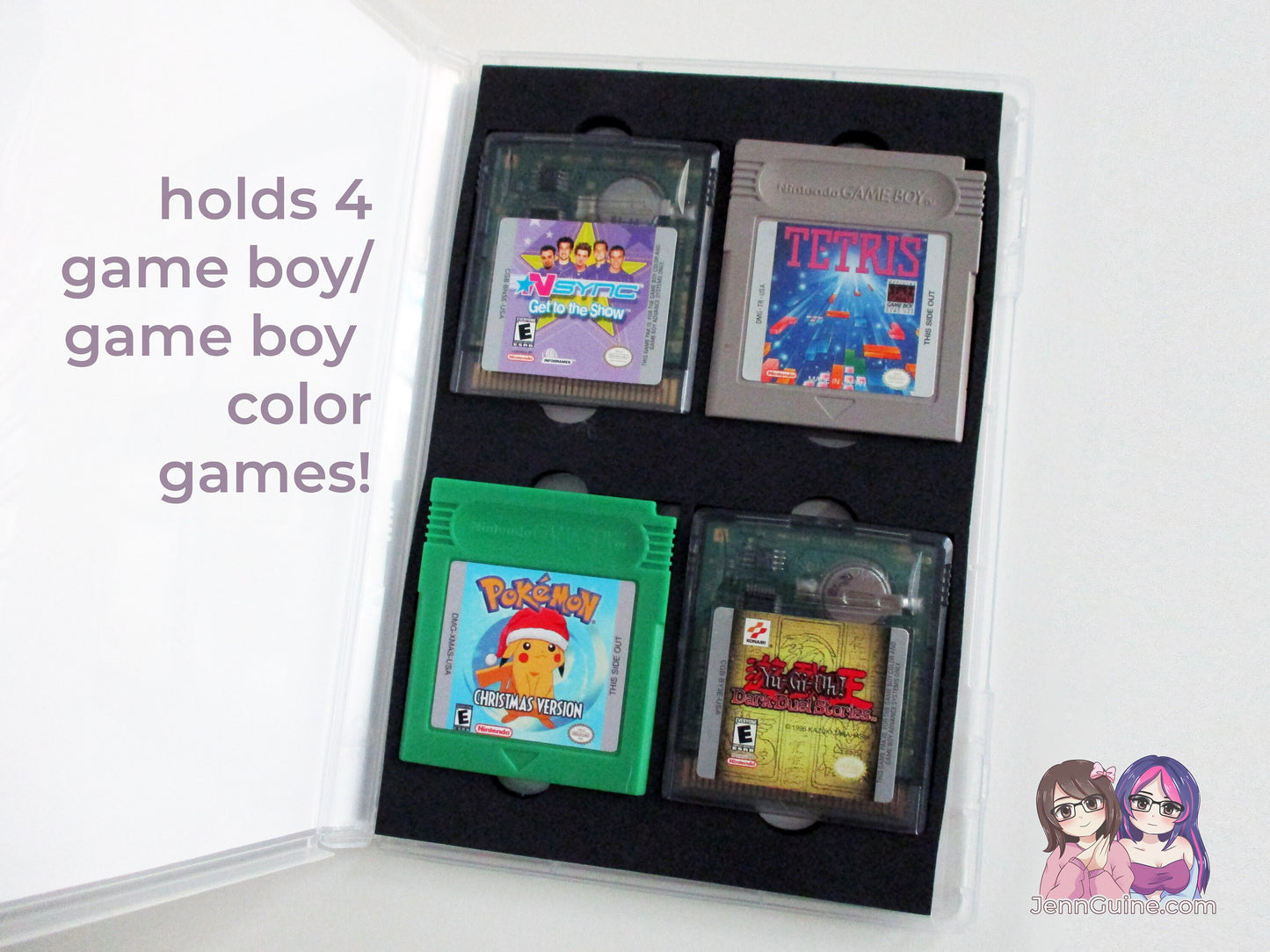 Gameboy/Color GBC Single-Sided DVD-Sized Cartridge Case Storage w/ Foam Insert - Can Hold 4 Gameboy [Color] Games - Read Description Please