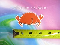 Thicc Rustacean Crab Crustacean Ferris Rust Programming Language Coder Vinyl Sticker - Weatherproof Waterproof meme