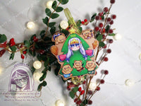 Sleepy Princess in the Demon Castle Wooden Christmas Ornament | Comes with 4x6in Print | Princess Syalis Suya Sya Teddy Demons Tree Costume