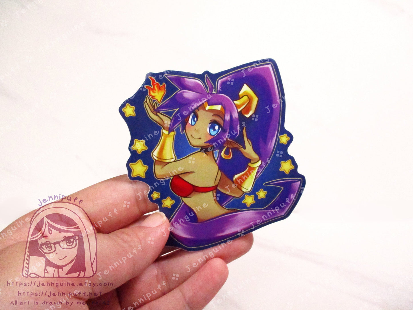 Shantae Half Genie Bust 3in Die-Cut Vinyl Sticker Cute Kawaii Anime Video Game Starry Hero 3x3in